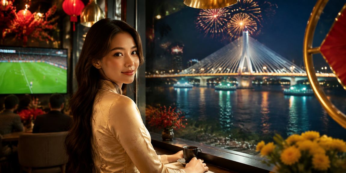 Phụ nữ mặc áo dài Cần Thơ theo dõi cá cược bóng đá trực tuyến