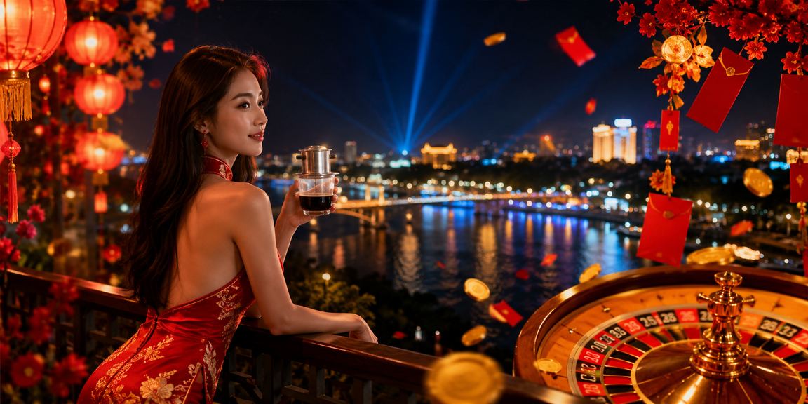Người chơi roulette trực tuyến tại Huế bên tách cà phê – trải nghiệm cao cấp
