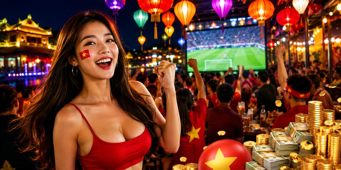 Bầu không khí casino trực tuyến sôi động tại Việt Nam với ánh đèn lung linh